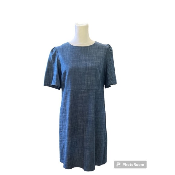 WAYF  Blue Chambray A-Line Dress Size Medium - Picture 2 of 7